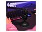 Gaming-Mikrofon mit RGB-Beleuchtung, Tastatur und Maus, mit „CLEAR VOICE“-Text.