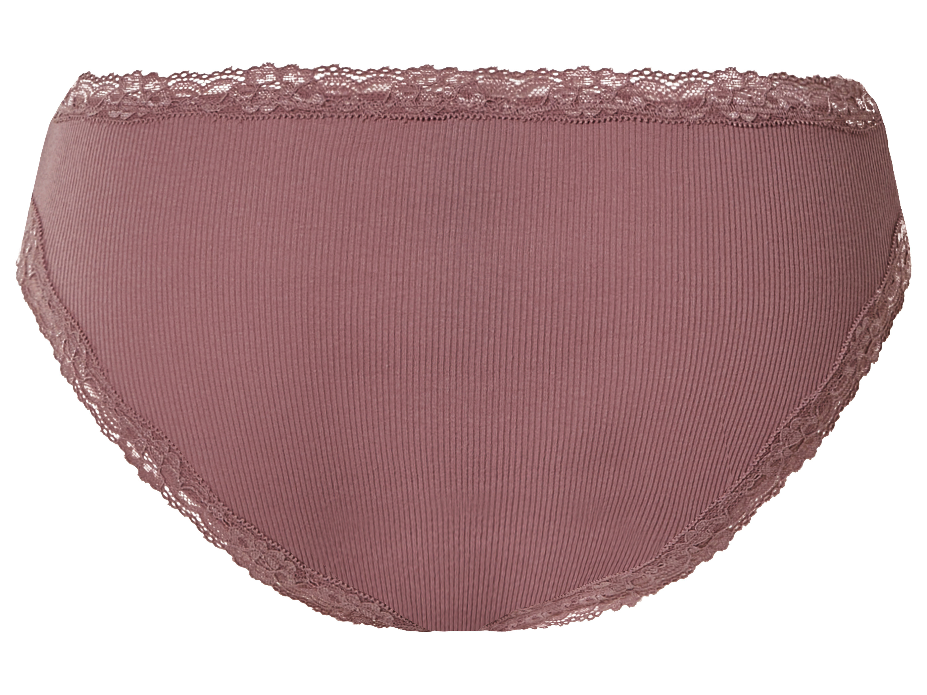 Thumbnail - esmara® Damen Slip Rippe mit Spitze 5er (rosa/weiß, S(36/38))