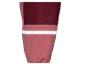 Rosa und bordeauxrote Jogginghose mit reflektierendem Streifen.