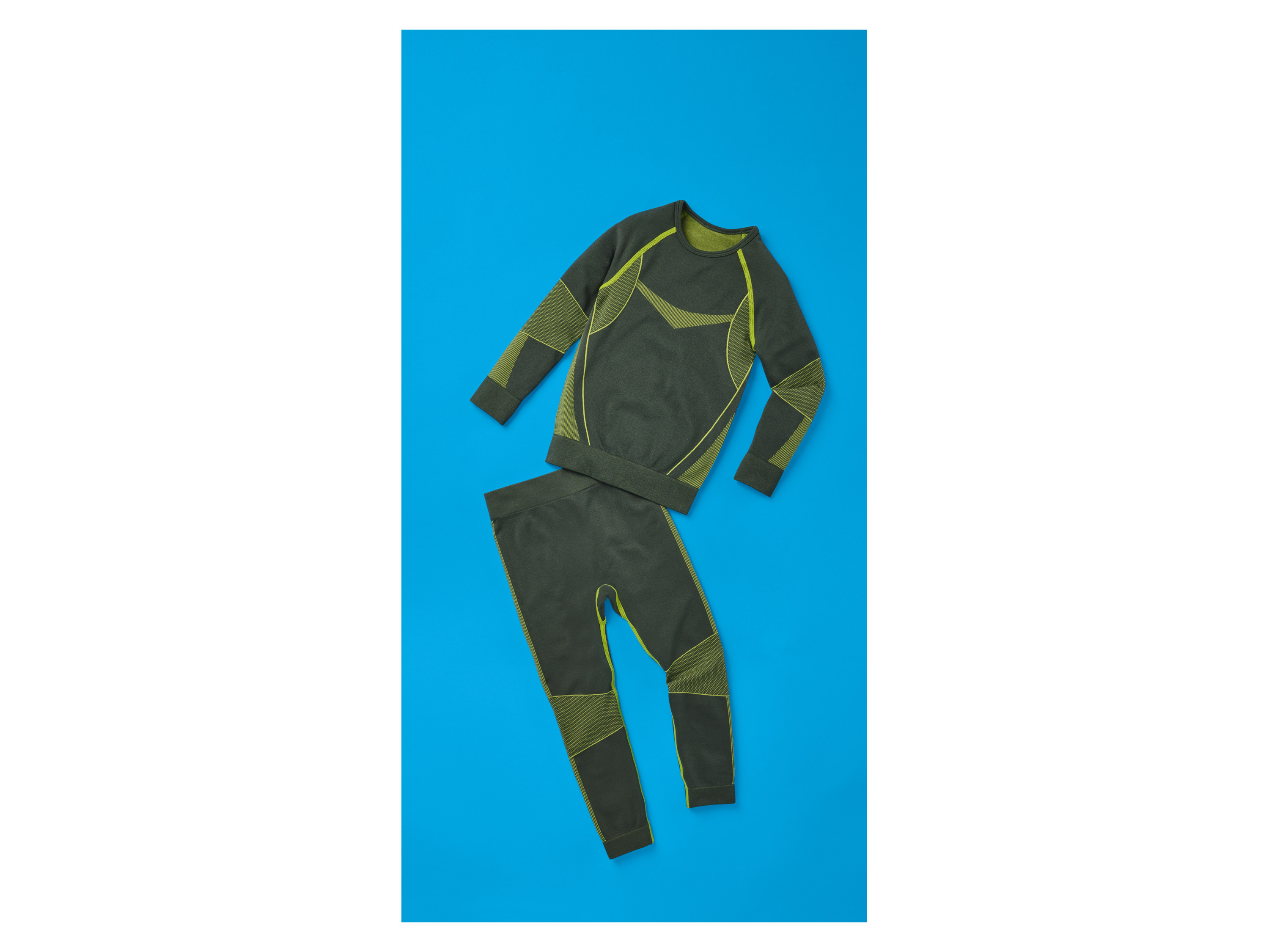 Thumbnail - lupilu® Kinder-Seamless-Funktionsunterwäsche, 2-teilig (Dunkelgrün, 110/116)