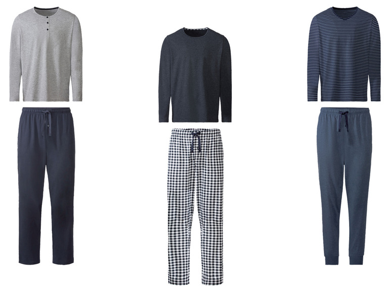 Herrenpyjamas mit langen Ärmeln und Hose