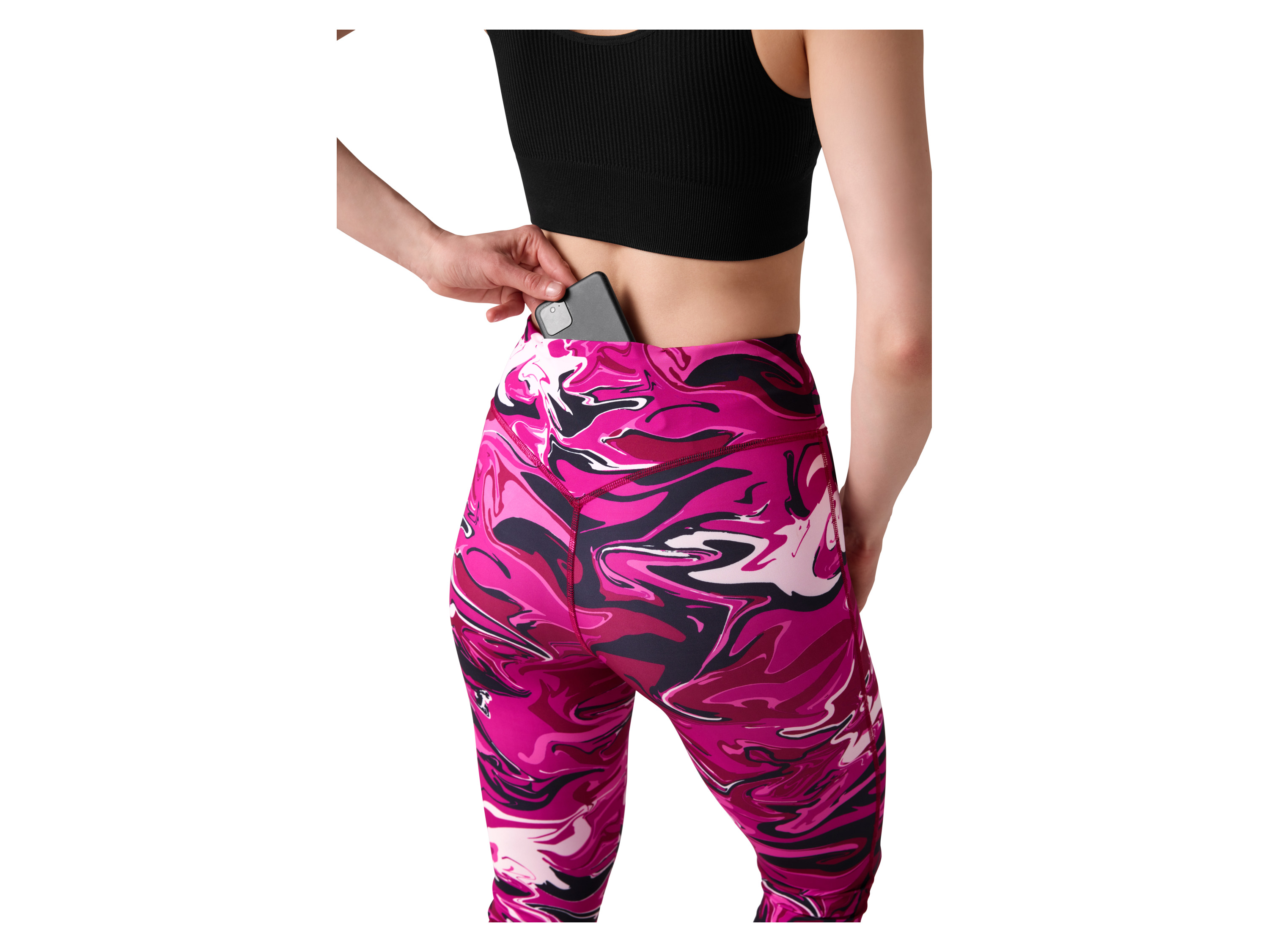 Thumbnail - CRIVIT Damen Funktionscapri (Gemustert, M(40/42))