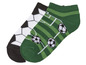 Zwei Paar Socken mit Fußballmuster