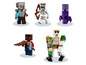 Minecraft Lego Minifiguren, darunter ein Skelett, ein Creeper und ein Wächter.