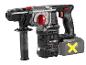 Akku-Bohrhammer mit Zusatzhandgriff und Tiefenanschlag.