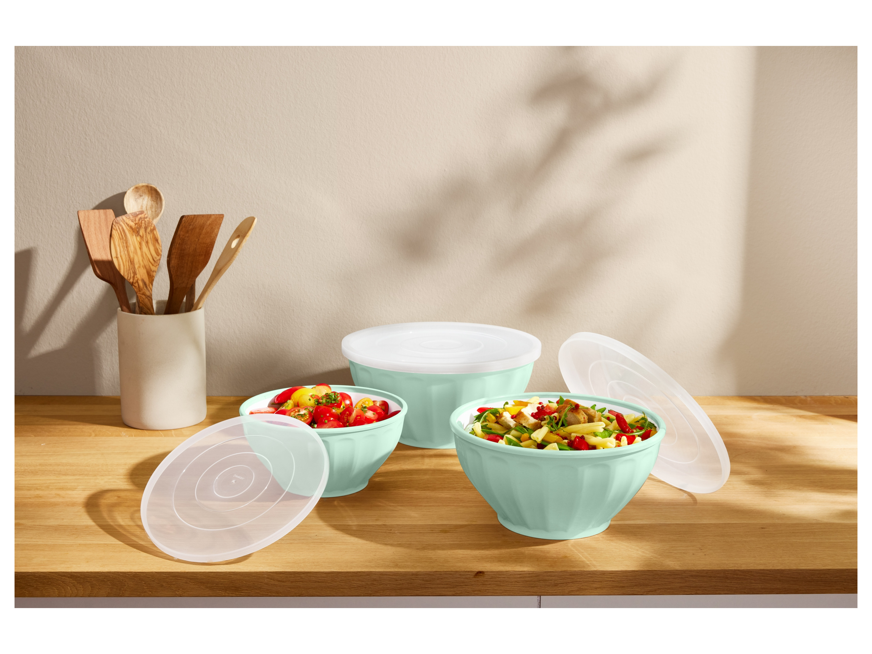 Thumbnail - SILVERCREST® Schüsselset mit Deckel 3-teilig (Mint)