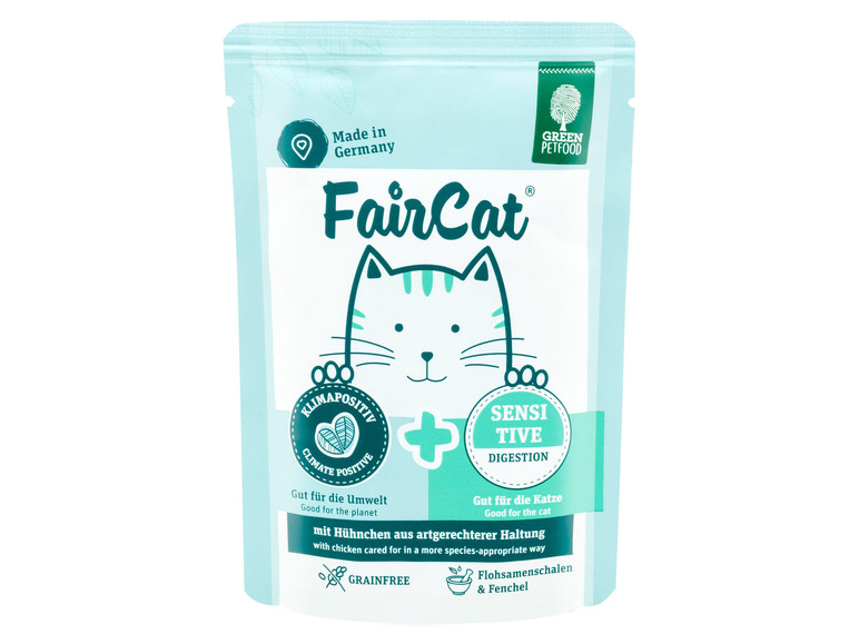 Gehe zu Vollbildansicht: Green Petfood FairCat Katzennassnahrung Sensitive, 8 x 85 g - Bild 2
