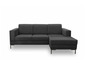 Ein graues Ecksofa mit modernem Design.