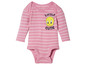 Ein rosa gestreiftes Babybody mit Tweety Bird