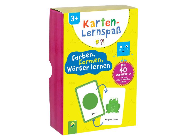 Lernkartenspiel für Kinder ab 3 Jahren zum Lernen von Farben, Formen und Wörtern.