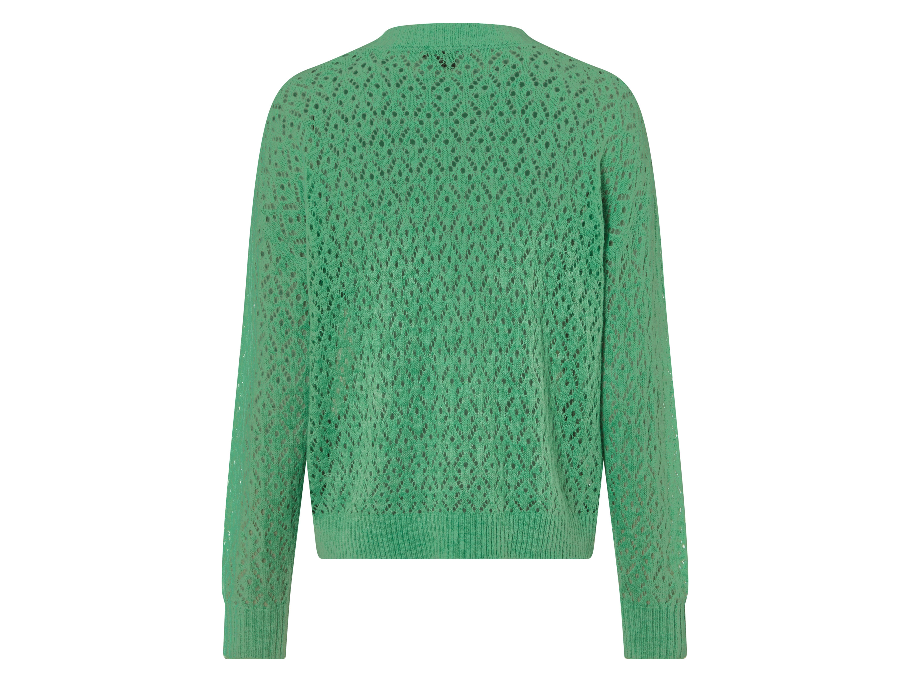 Thumbnail - esmara® Damen Pullover Lochstrick (Grün, S (36/38))