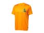 Orangefarbenes T-Shirt mit 'Bike'-Logo von Crivit.