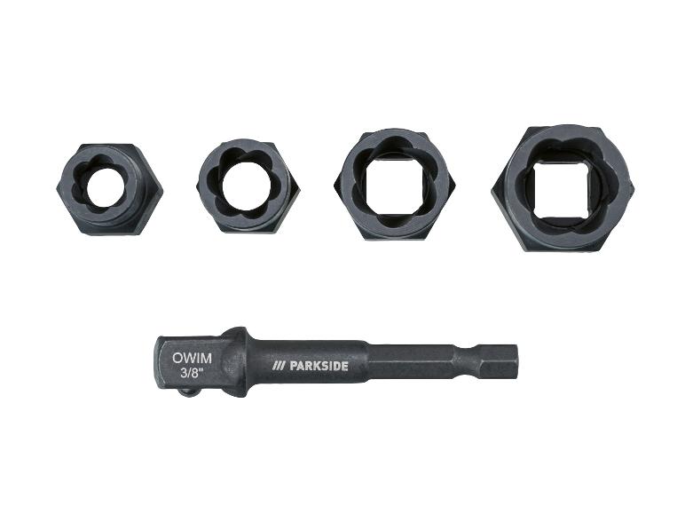 Parkside OWIM 3/8' Satz zum Entfernen beschädigter Schrauben und Muttern.