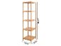 Bambus-Badezimmerregal mit 5 Ablagen, 140x37x37cm.