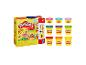 Play-Doh Bright Rainbow Set mit 9 Behältern bunter Knetmasse.