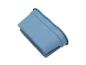 Blaue Silikon-Backform mit gewellten Rändern.