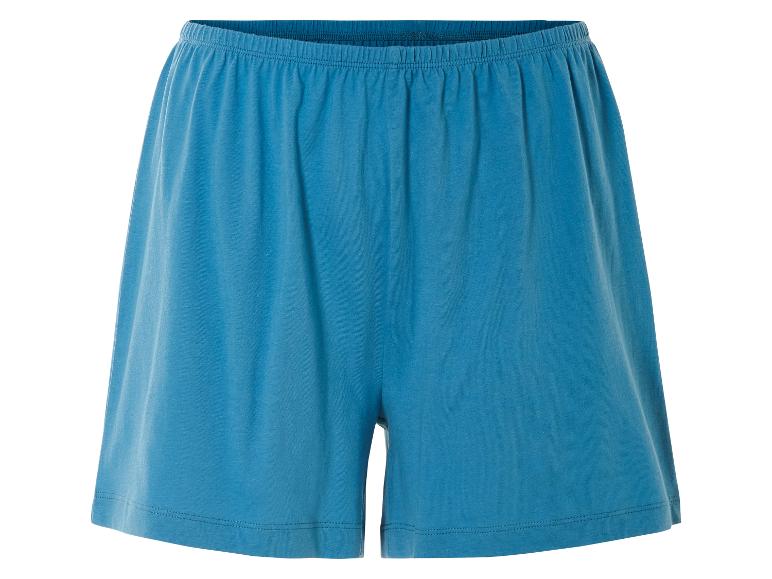 Dunkelblaue Jersey-Shorts.