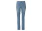 Schmale, gerade Jeans, hellblau.