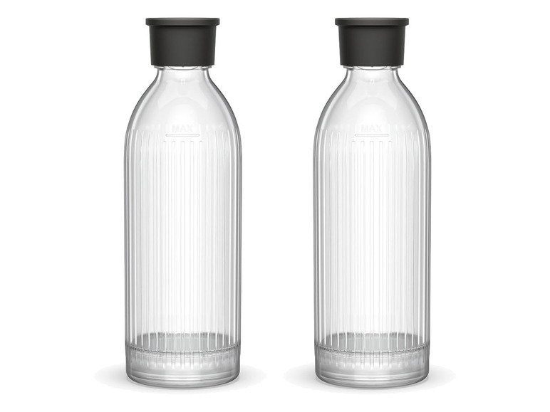 Gehe zu Vollbildansicht: SILVERCREST® 2 Ersatzflaschen Glas für Twin Sprudler + Abtropfgestell - Bild 3