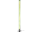 Grüne, glitzernde LED-Stehlampe mit Chromfuß