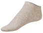 Eine beige Socke mit niedrigem Schaft.
