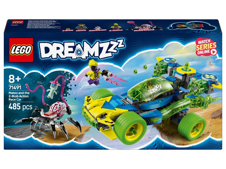 LEGO DREAMZzz Set mit Mateo und dem Z-Blob Action Rennwagen, 485 Teile.