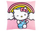 Kissen mit Hello Kitty und Regenbogen.