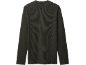 Herren-Langarmshirt aus Waffelstoff in Dunkelkhaki, Rückansicht.