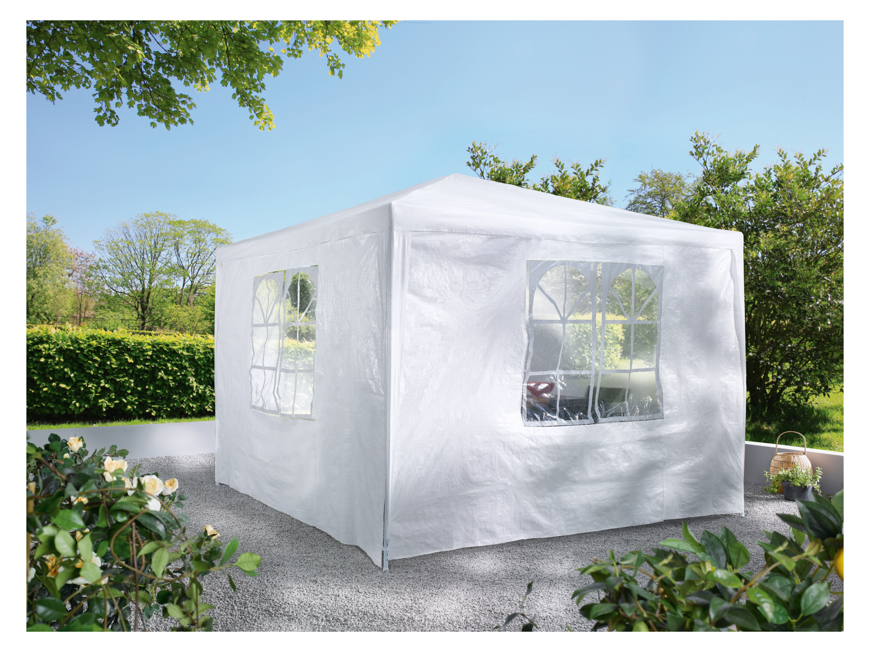 MQoutdoor Seitenwände Für Pop-Up-Baldachin – 3 Stück, Wasserdicht, 10x10 Fuß, Königsblau (inkl. Haken & Seile)