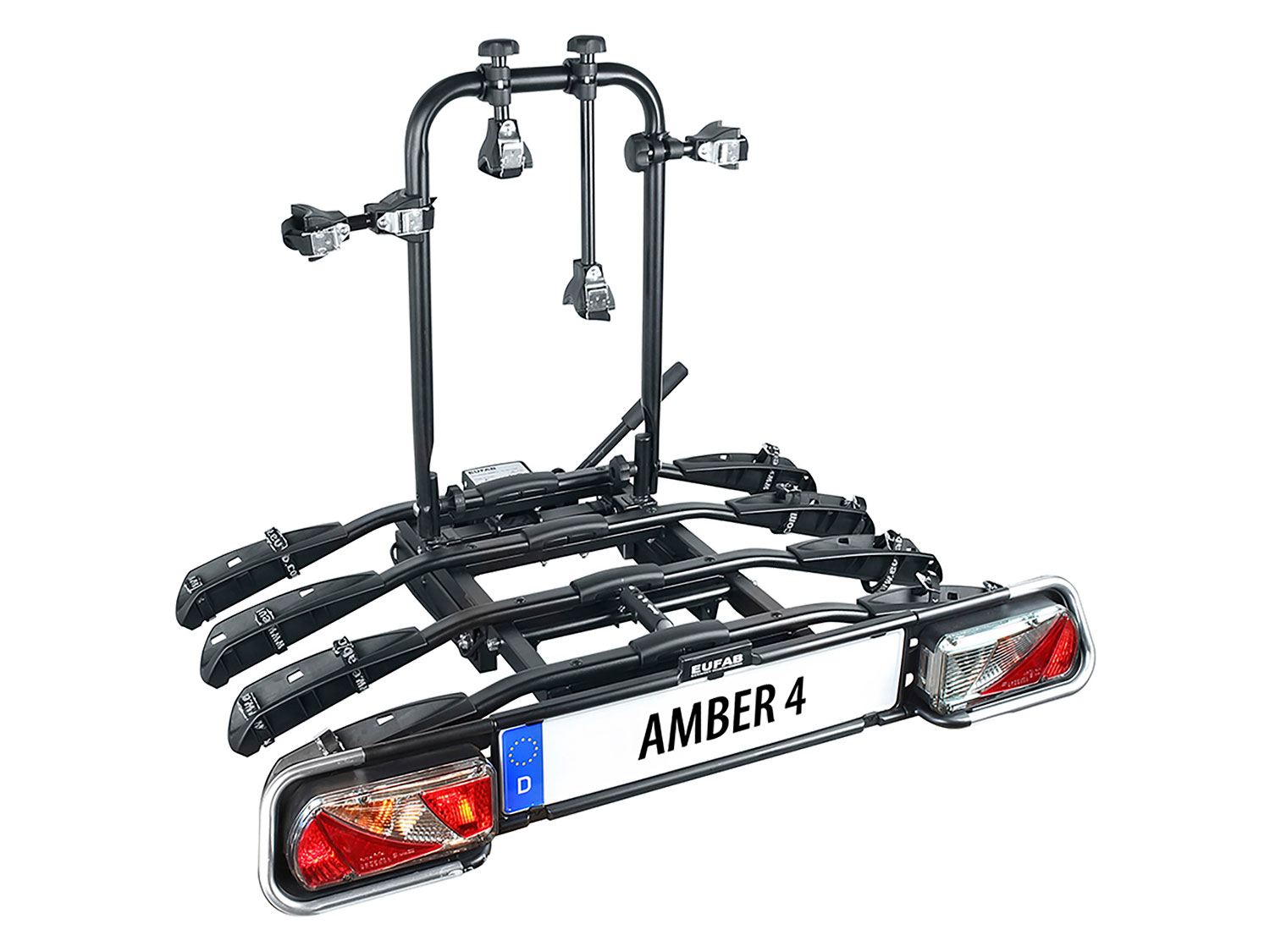EUFAB Fahrradträger »Amber IV«, für 4 Räder, abschließbar, Modell 2023