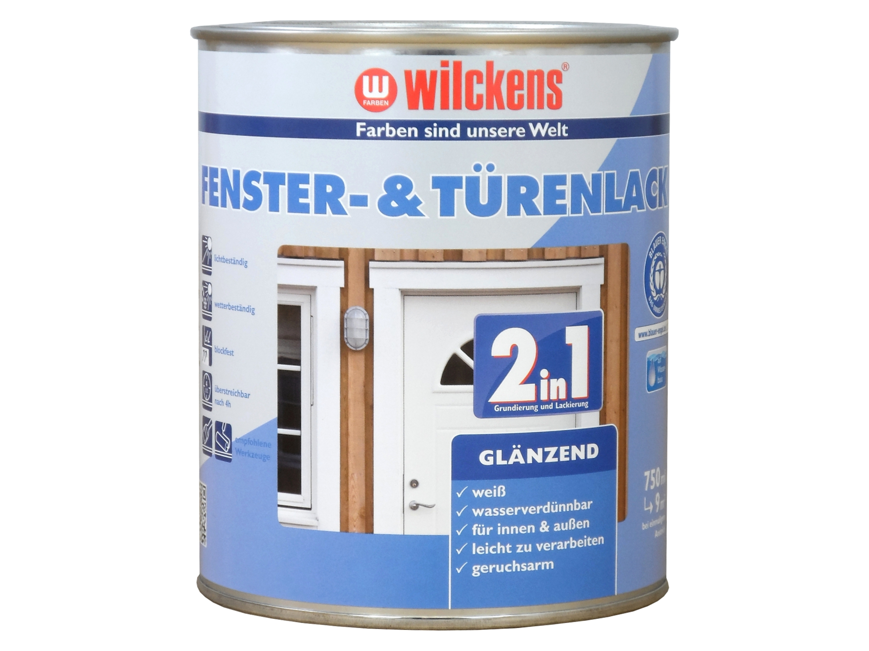 WILCKENS Fenster- & Türenlack 2in1 , 750 ml, weiß (glänzend)