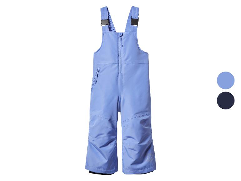 Blaue Kinder-Skihose mit Trägern und Reißverschlusstaschen