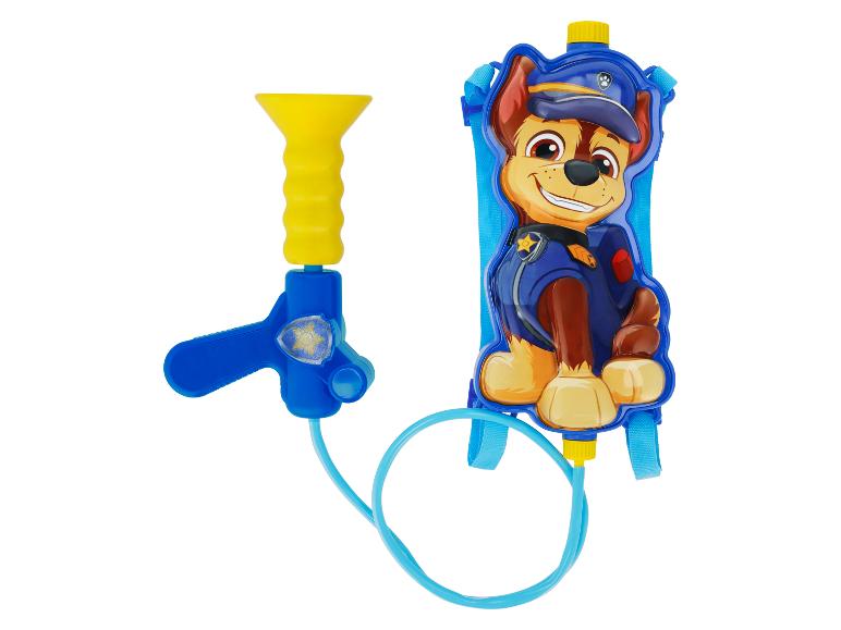 Cartoon-Polizeihund-Rucksack-Wasserpistole