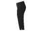 Schwarze Damenhose mit Taschendetails und Schlitzen am Saum.