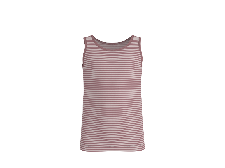 Rosa-weiß gestreiftes Tanktop für Kinder.