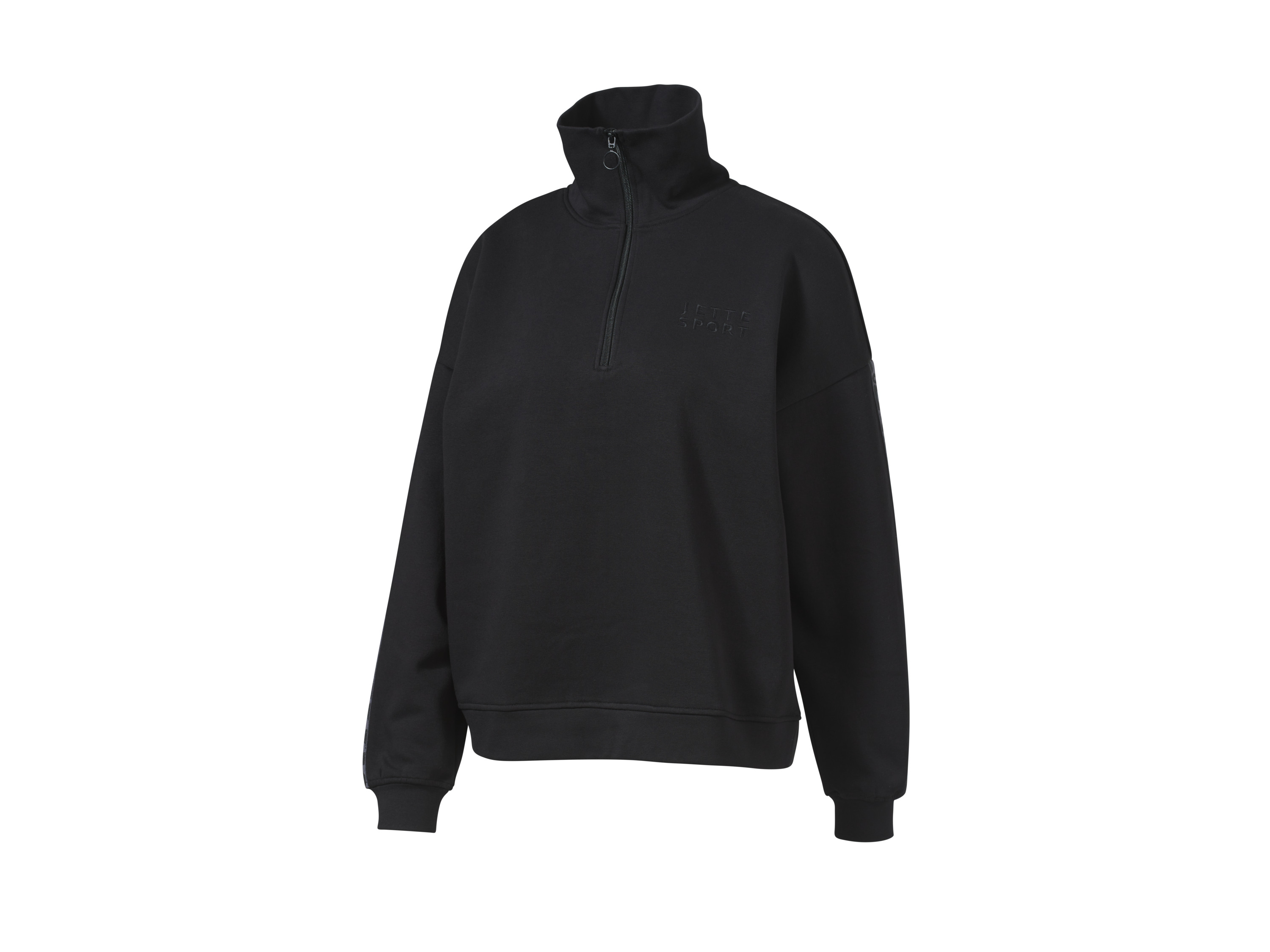 Crivit by Jette Sport Damen Sweatpullover (Schwarz, L(44/46))““ | dass ein Textil- oder Lederprodukt auf mehr als 300 Schadstoffe geprüft wurde. Cotton made in Africa Wir unterstützen den nachhaltigen Baumwollanbau in Afrika Mit dem Kauf dieses Produkts leistest Du einen wichtigen Beitrag zur Zukunft Afrikas uns zum Schutz der Umwelt. Du unterstützt die Initiative Cotton made in Africa dabei, die Lebensbedingungen afrikanischer Kleinbäuerinnen und Kleinbauern und ihrer Familien zu verbessern und die Umwelt zu schützen. Mehr unter: cottonmadeinafrica.org/massbalance Eine Initiative der AID BX Trade Foundation RCS – Recycled Claim Standard Benutzung ab 40 % recyceltem Material Zertifizierungsnummer: CU 851646 Aus Alt mach Neu: Durch die Wiederverwendung bereits genutzter Materialien werden wertvolle Ressourcen gespart. RCS ermöglicht die Ermittlung und Rückverfolgung des im Produkt verwendeten Recyclingmaterials. ecoprint by CHT Logo 100 % ökologischer Textildruck Mit ecoprint by CHT zu einem positiven ökologischen Fußabdruck! Das innovative Drucksystem beinhaltet wasserbasierte Druckpasten und speziell ausgewählte Farben, für höchste ökologische Standards auf dem fertigen Textil. ecoprint by CHT enthält keine schädlichen Inhaltsstoffe und ist daher unbedenklich für Mensch und Umwelt. Pvc- und Phthalat-frei pflegeleicht weicher Griff Hohenstein Das passt perfekt Das Prüfinstitut Hohenstein führt seit rund 60 Jahren Reihenmessungen und Studien zur Erfassung der Körpermaße durch. Mit Nutzung der 3-D-Bodyscannertechnologie werden die realen Körperformen visualisiert und in verlässliche Größentabellen umgerechnet.““
