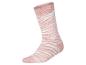 Rosa-weiße Socke mit Zebramuster