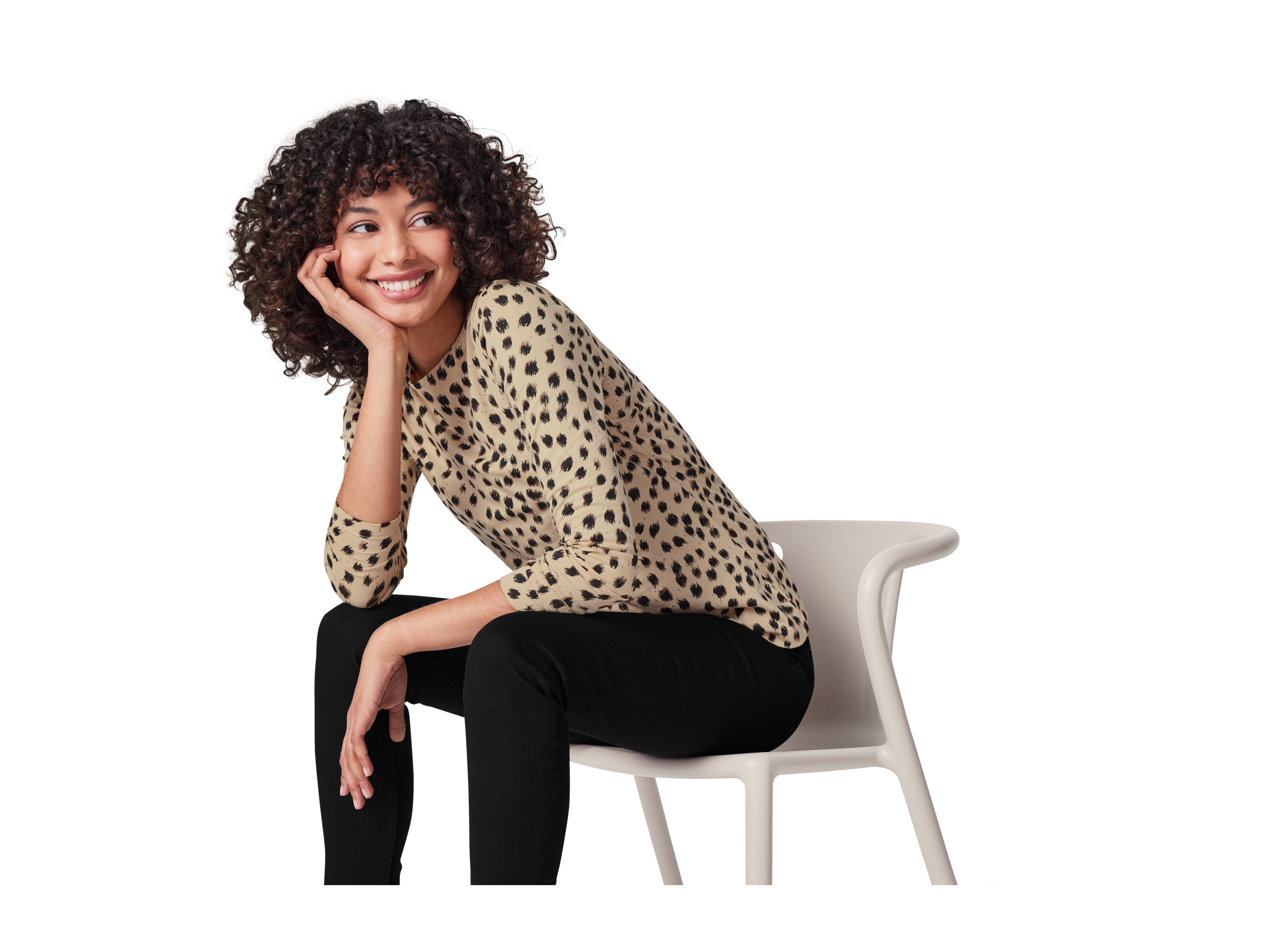 Thumbnail - esmara® Damen Langarmshirt (Leo, L(44/46))