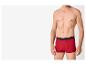Rote Herren-Boxershorts mit schwarzem Bund und Anker