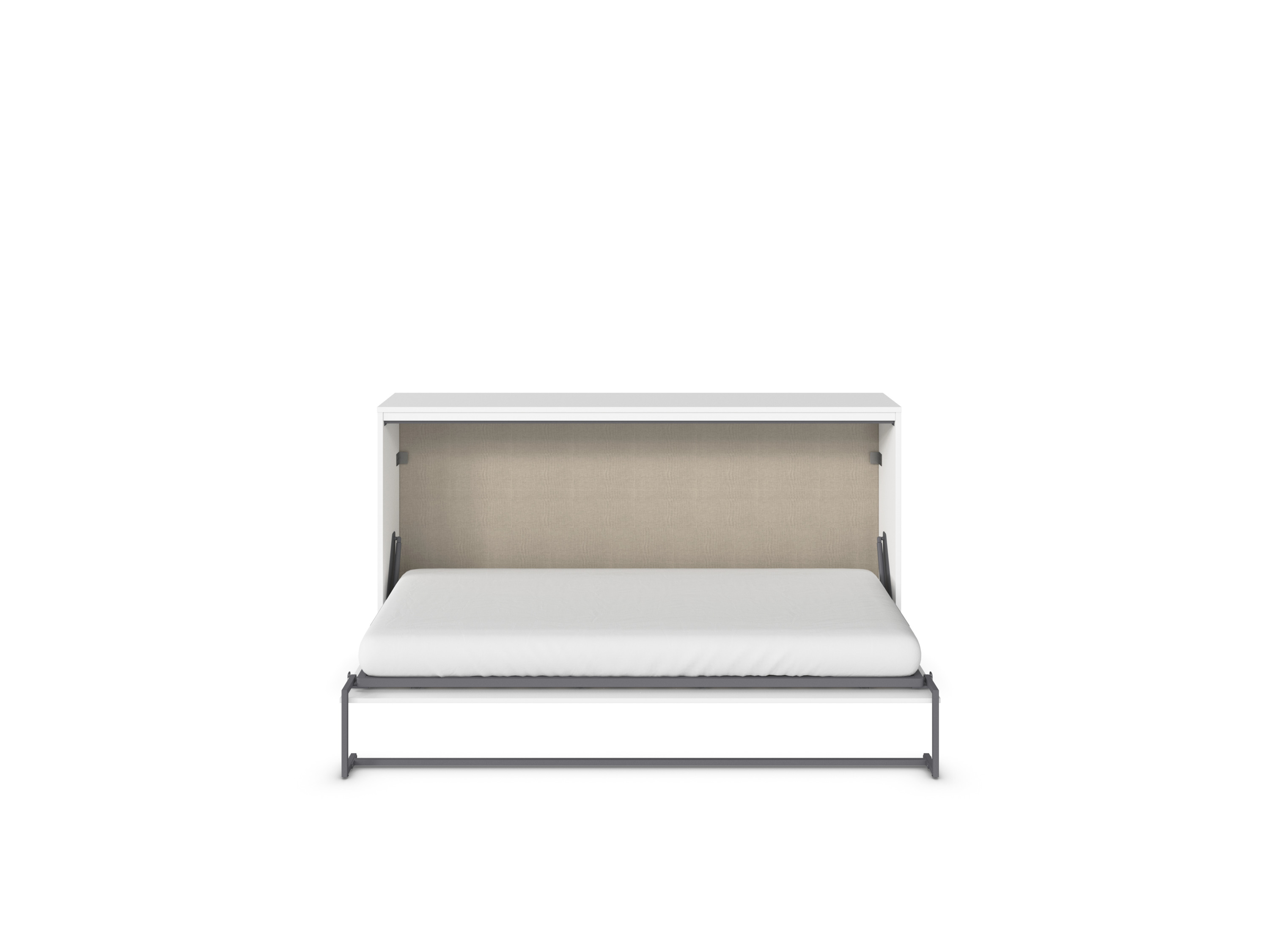 Thumbnail - rauch ORANGE ALBERO Querklappbett (ohne Regalelement, Weiß, Griffe Alufarben, 214 x 115 cm)