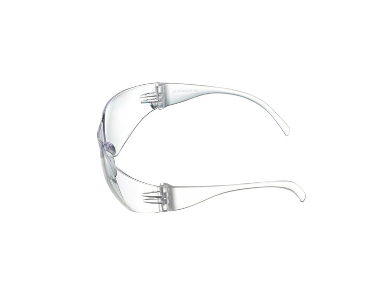 Eine transparente Schutzbrille der Marke Parkside.