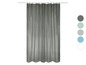 Ein grauer Duschvorhang mit Muster