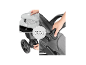 HAUCK Buggy Shopper Neo II: Details wie Netz, Getränkehalter, Gurte und Radfederung.