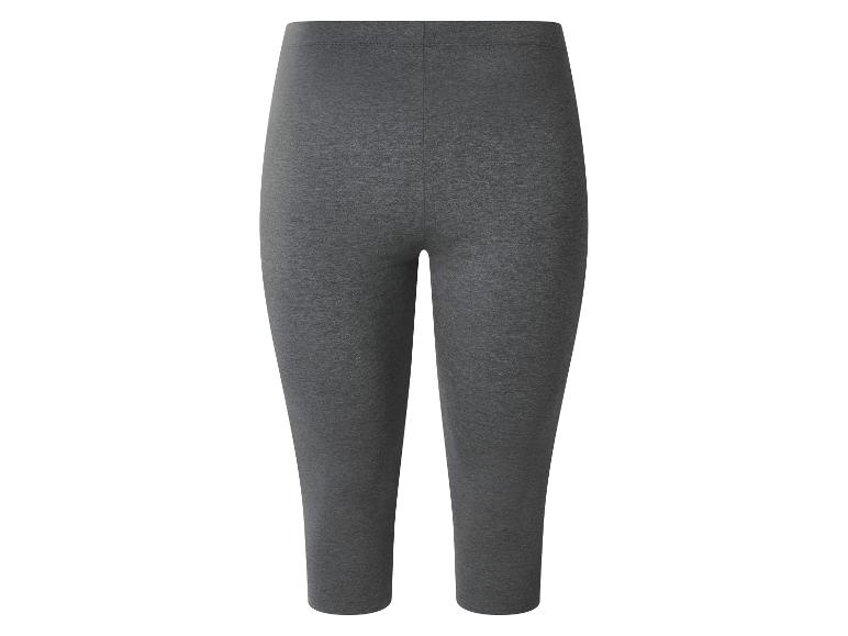 Dunkelgraue Damen-Capri-Leggings