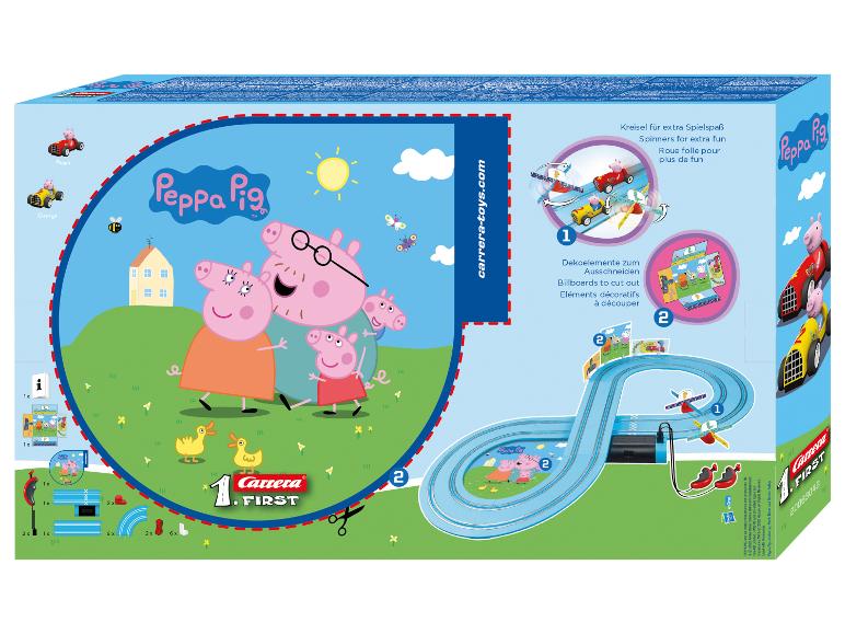 Carrera First Rennbahn mit Peppa Pig und drehenden Teilen