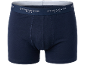 Dunkelblaue Herren-Boxershorts mit elastischem Bund.