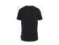 Schwarzes Kurzarm-T-Shirt, Rückansicht.