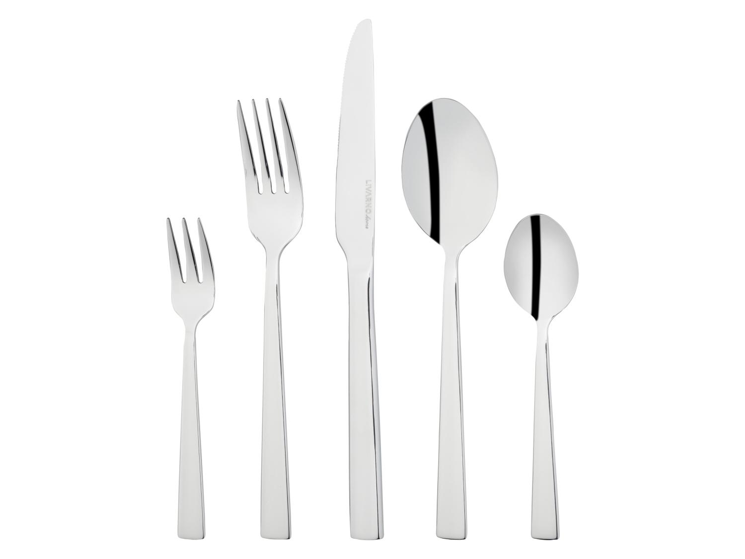 Mäser Pacifico Menügabel-Set – 12-teilig, Edelstahl 18/10, Silberfarben | Spülmaschinengeeignet & Retro-stylisch