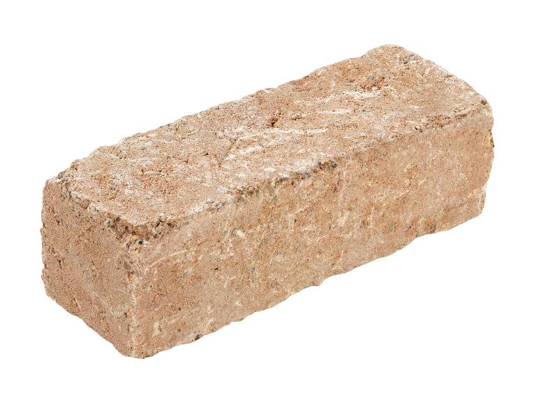 Rechteckiger terrakottafarbener Baustein