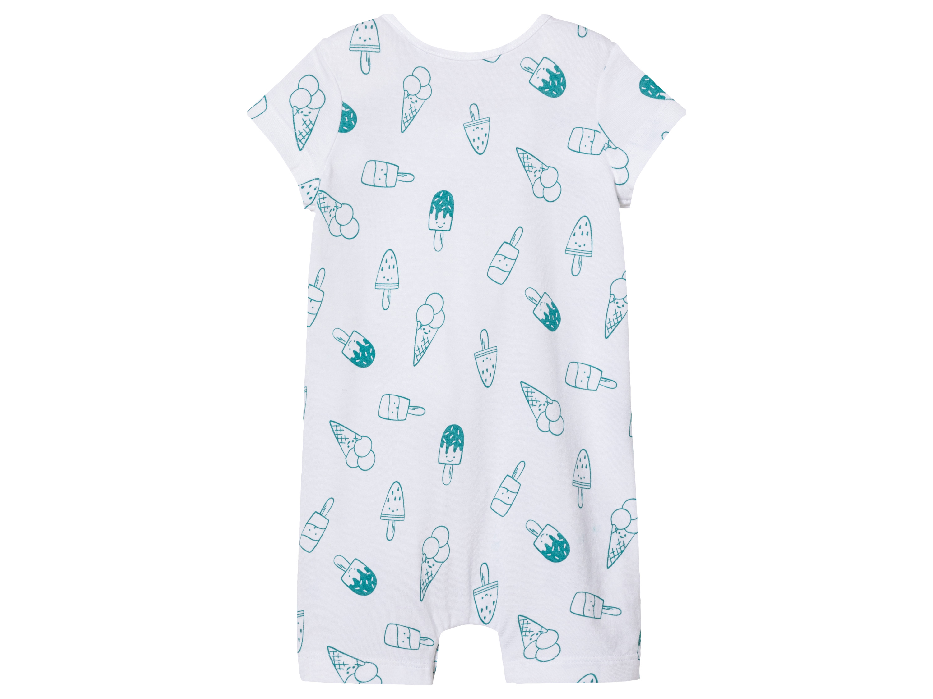 Thumbnail - lupilu® Baby Playsuits, 2 Stück (weiß/petrol, 50/56)